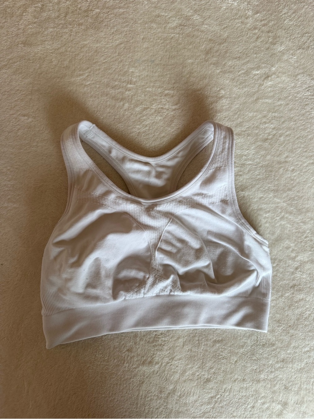DSG White Racerback Seamless Sports Bra